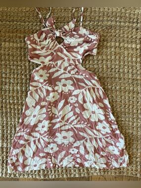 Roxy Pink and White Floral Mini Dress